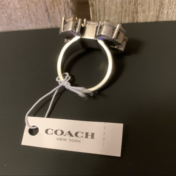 BNWT Coach Ring (Rare) with Light Pink/Peach Stones - Picture 6 of 7